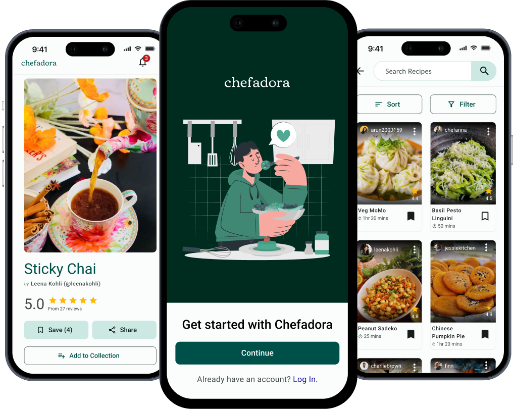 Get the Chefadora App.