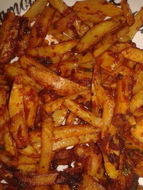 Chips Masala Recipe/ Spicy Masala Fries recipe