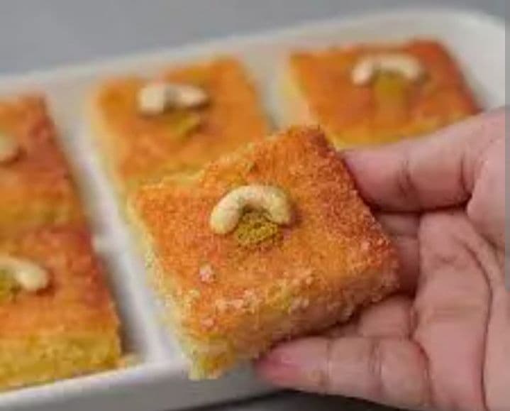 Basbousa Arabic desert  recipe