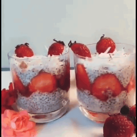 Strawberry Coco Chia Seeds Pudding recipe