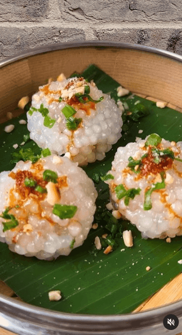 Steamed Thai Sago Peanut Dumplings with a Spicy Tamarind Dip recipe