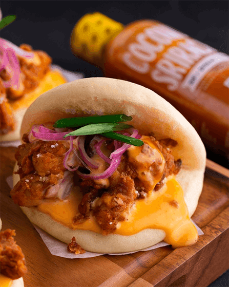 Fusion Chicken Bao Buns recipe