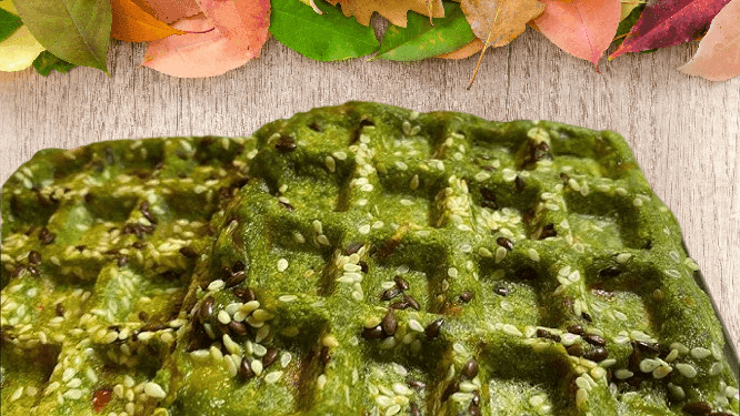 Moong Dal Spinach Waffles recipe