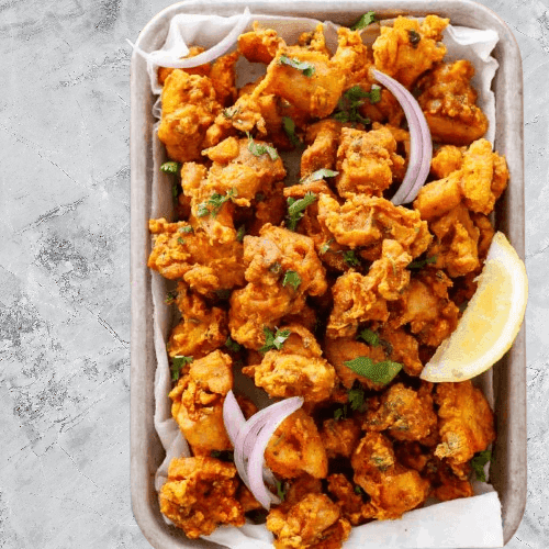 Crispy Chicken Pakoda with a Cheesy Twist recipe