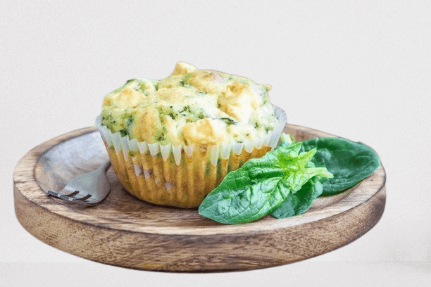 Spinach and Feta Stuffed Savory Muffins recipe