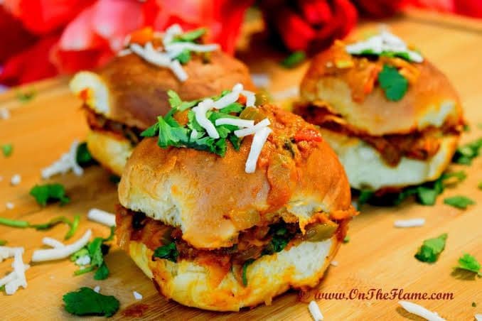 Cheesy Masala Pav Sliders recipe