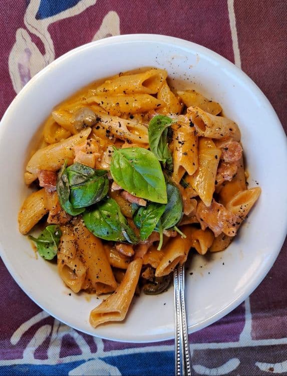 Bacon and Mushroom One-Pot Pasta recipe