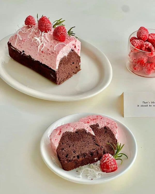 Raspberry Chocolate Pound Cake recipe