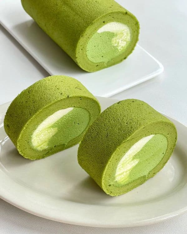 Matcha Two-Color Cake Roll recipe