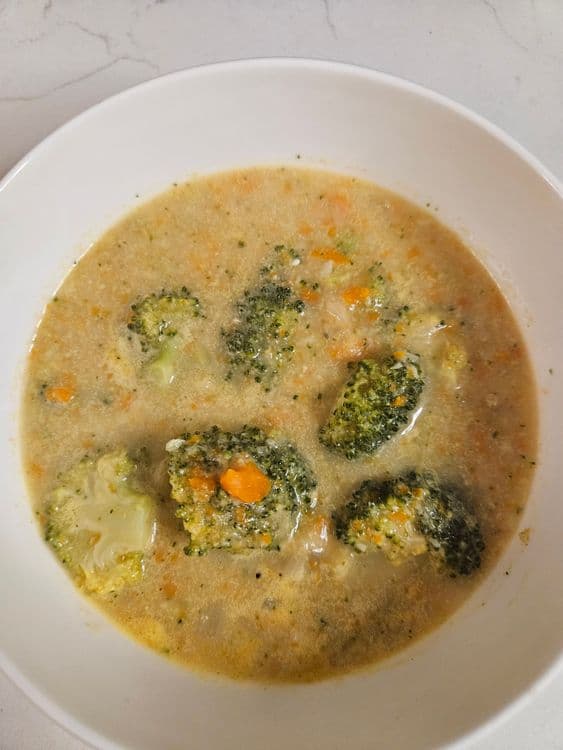 High-Protein Broccoli Cheddar Soup recipe