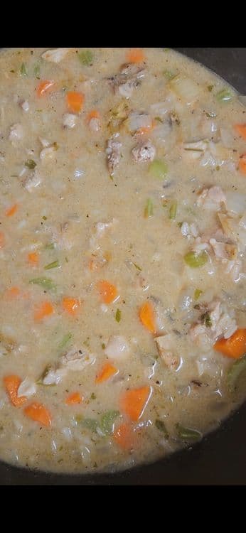 Cream of Chicken & Wild Rice Soup with a Healthier Twist recipe