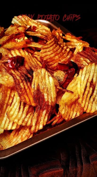 Crispy Spicy Potato Chips recipe