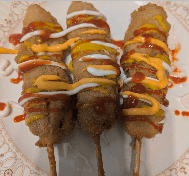 Halal Korean Chicken Corn Dogs recipe