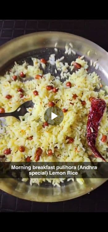 Lemon Rice Andhra Special (Pulihora)  recipe