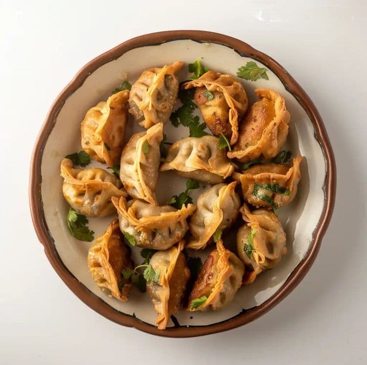 Veg Pan Fried Momos recipe