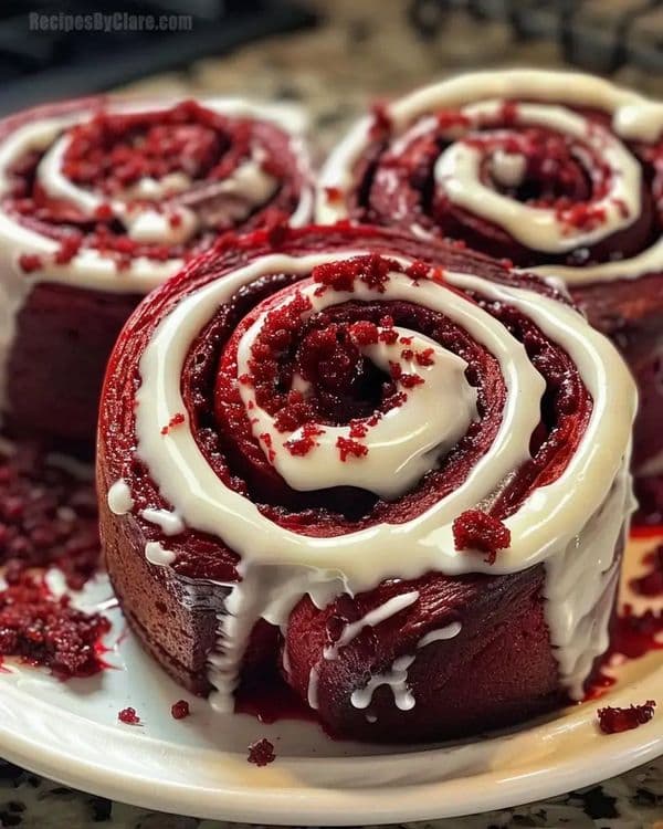 Red Velvet Cinnamon Rolls recipe