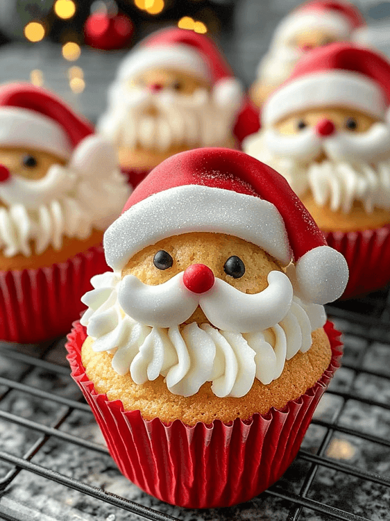 Santa Cupcakes recipe