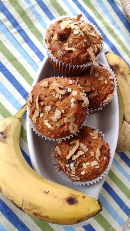 Eggless Banana- Oats Muffins recipe