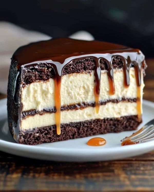 Salted Caramel Chocolate Cheesecake Cake recipe