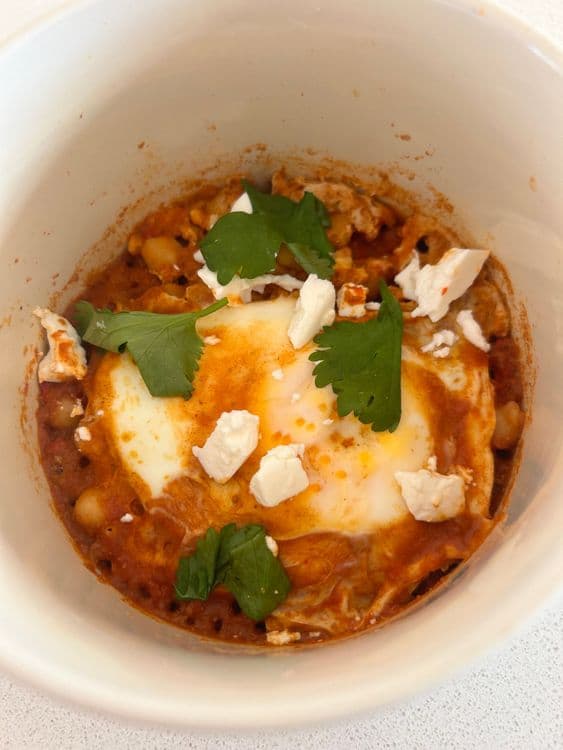 Microwave Mug Shakshuka with Chickpeas recipe