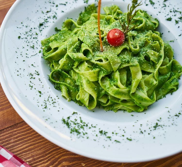 Pesto Pasta with Cherry Tomatoes recipe