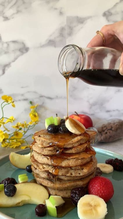 Choco Oatmeal Pancakes! recipe