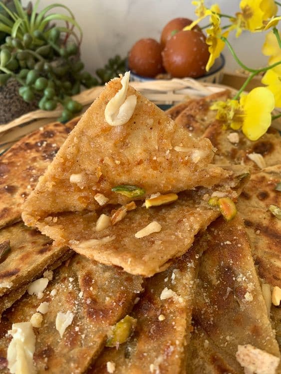 Gulab Jamun Paratha  recipe