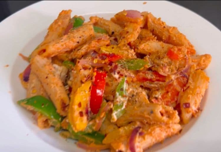 Vegetable Daal Penne Pasta with Ricotta Cheese recipe