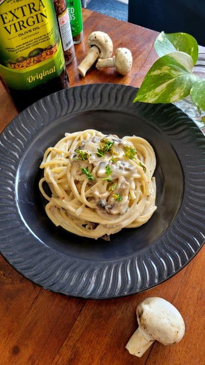 Cheesy Mushroom Pasta  recipe