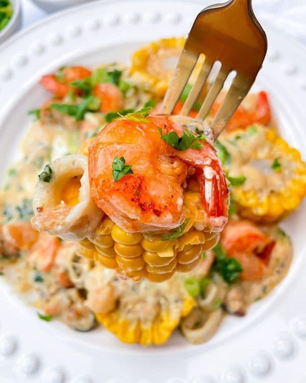 Creamy Garlic Seafood recipe