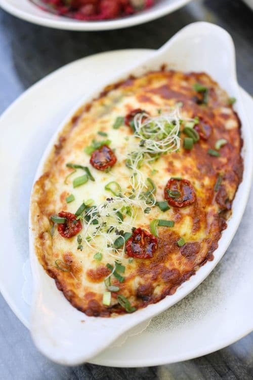 Baked Eggs with Spinach and Cheese recipe