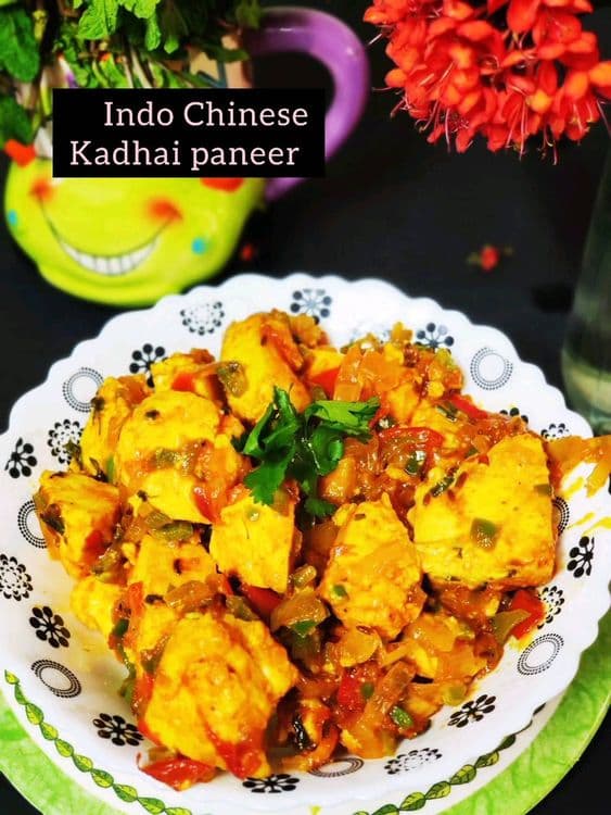 Indo Chinese Kadhai Paneer recipe