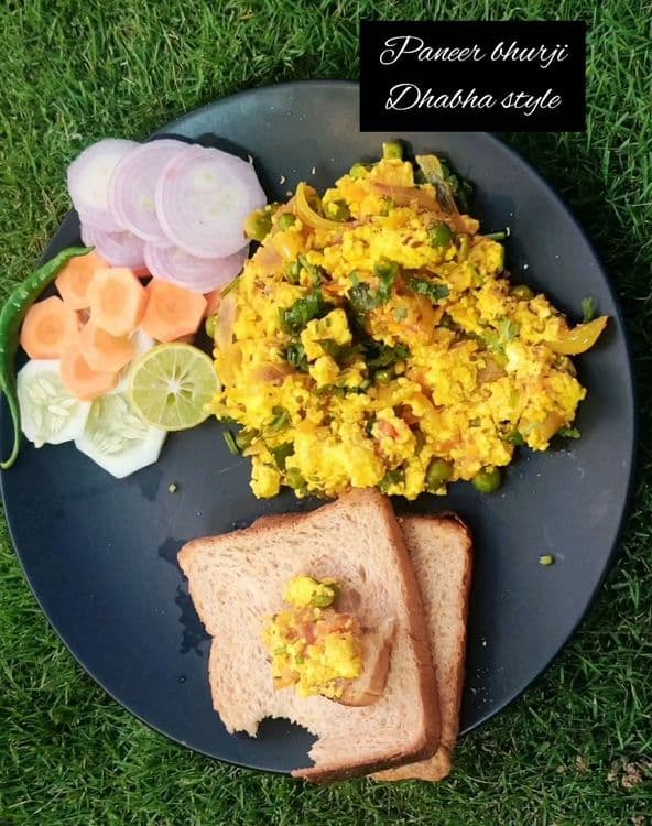 Dhabha Style Paneer Bhurji recipe