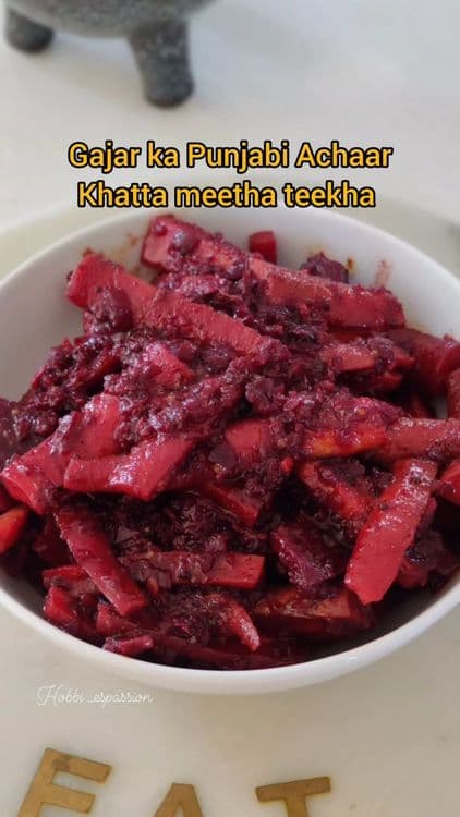 Punjabi Gajar da Achaar (Khatta Meetha Teekha) recipe