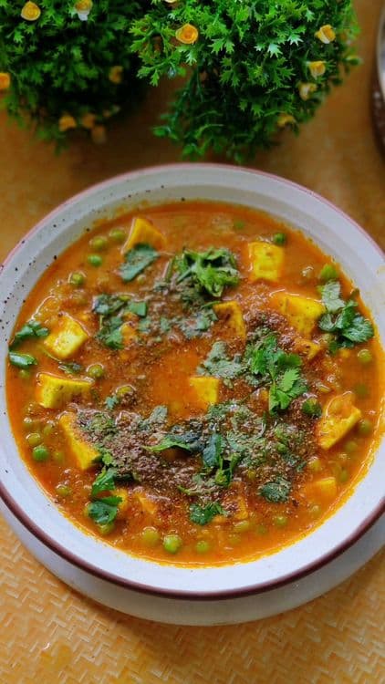 Matar Paneer (Gharjaisa) with No Besan recipe