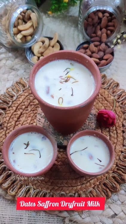 Immunity Booster Drink: Dates, Dry Fruits, and Saffron Milk recipe