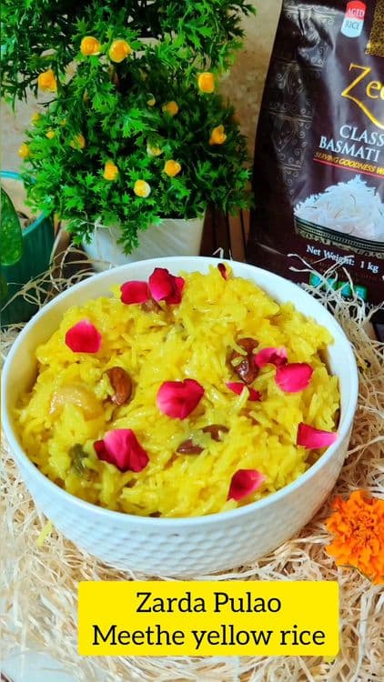 Zarda Pulao (Yellow Sweet Rice) recipe