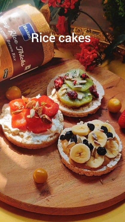 Rice Cakes with Yummy Healthy Toppings recipe