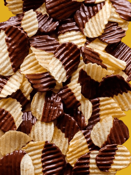 Chocolate-Dipped Potato Chips recipe