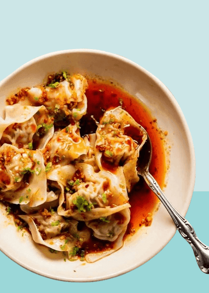 Fusion Chicken Dumplings with Chilli Oil & Dumpling Sauce recipe