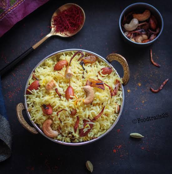 zafrani pulao (Saffron Pulao) recipe