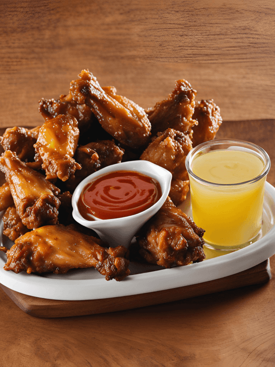 Gourmet Chicken Wings with Hot Sauce and Blue Cheese Dip recipe