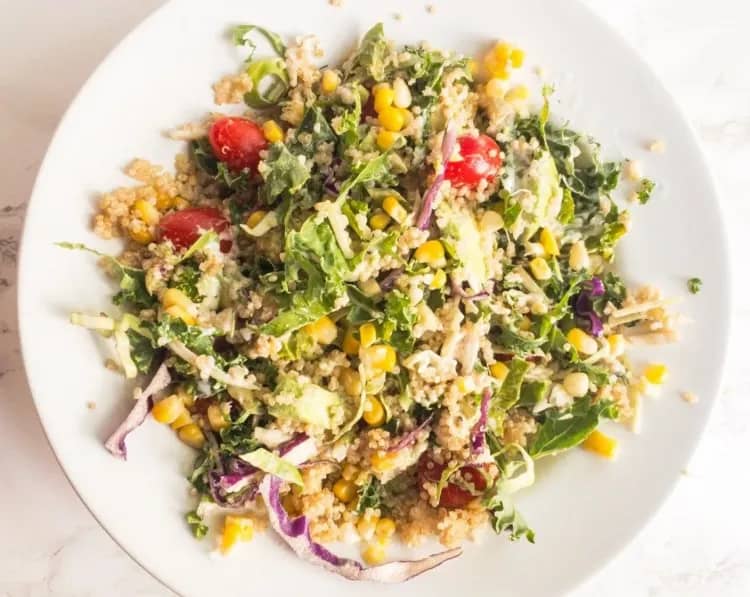 Vegan Quinoa Salad with Vegan Ranch Dressing recipe