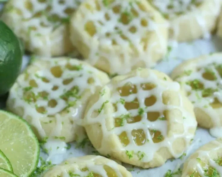 Shortbread Cookies with Key Lime Curd and Lime Glaze recipe