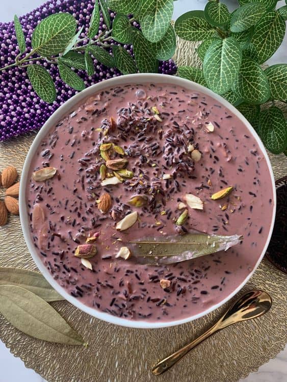 Chak Hao Kheer (Black Rice Pudding) recipe