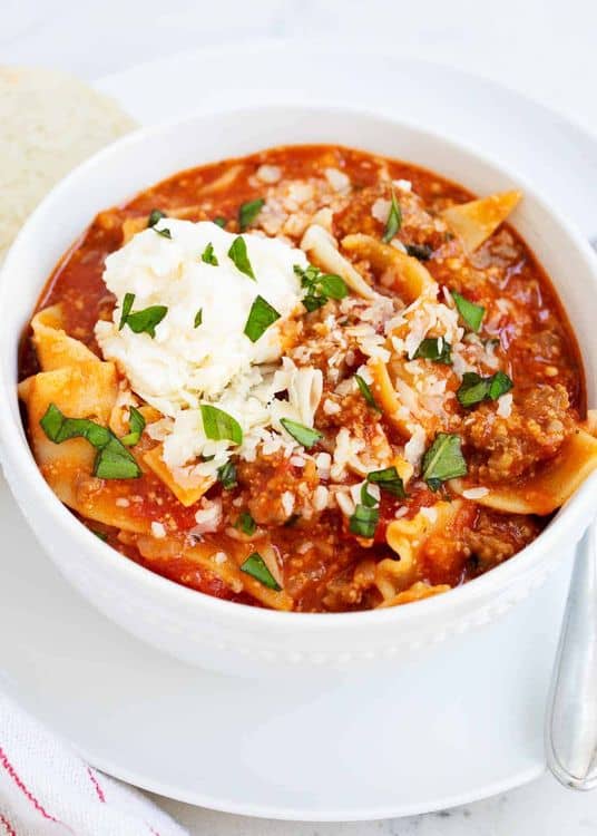 Easy Lasagna Soup recipe