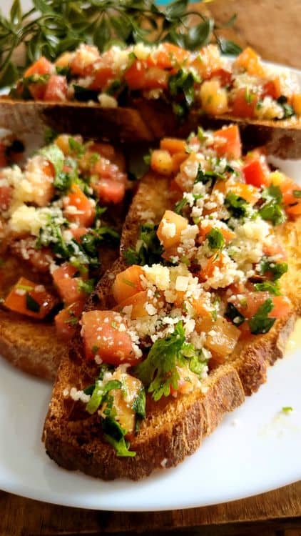 Tomato Basil Bruschetta recipe