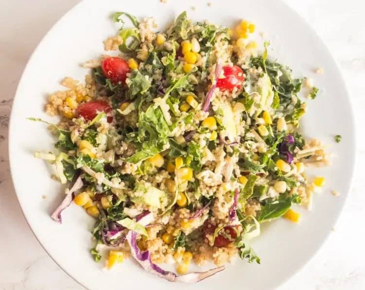 Vegan Quinoa Salad with Vegan Ranch Dressing recipe