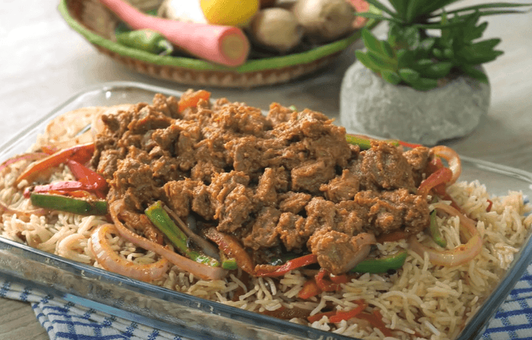 Mutton BBQ Rice recipe