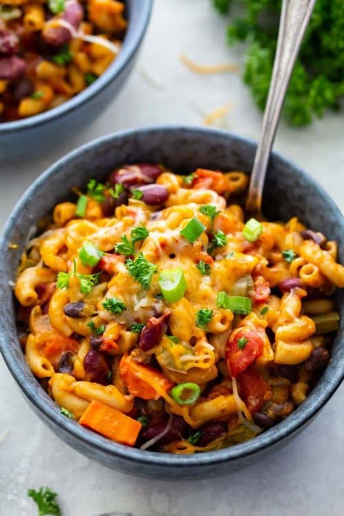 One-Pot Vegetarian Chili Mac recipe